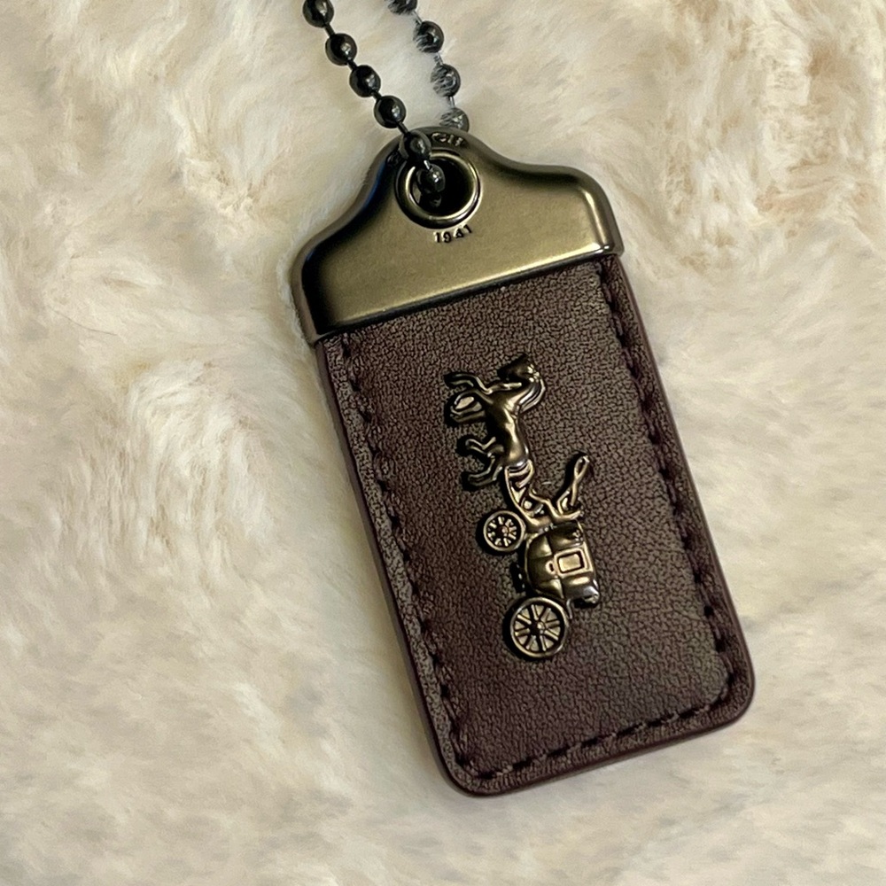 Coach Indigo Leather Hang Tag